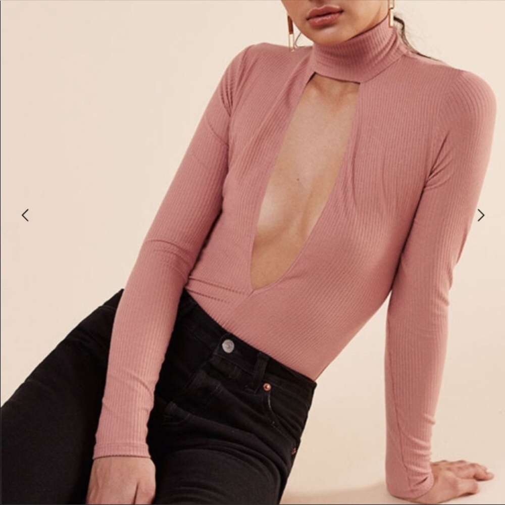 Reformation Montgomery Blush Bodysuit